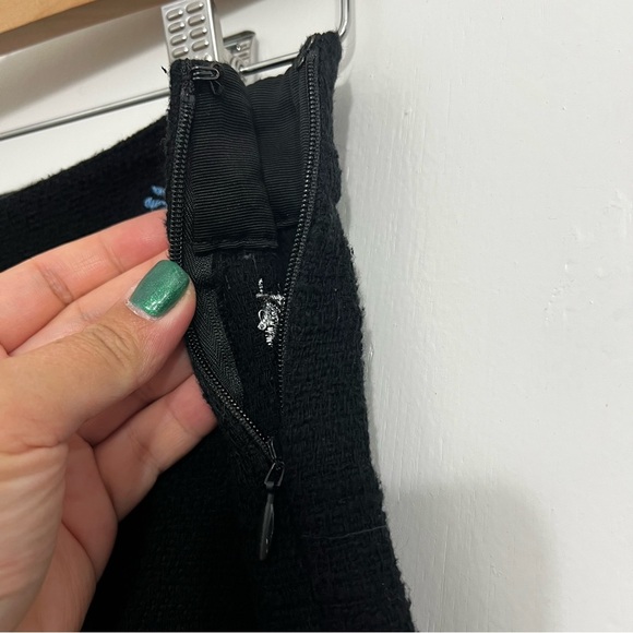 Ann Taylor 2 Kate Floral Wide Leg Embroidered Tweed Office Career Crop Pant - Picture 7 of 12